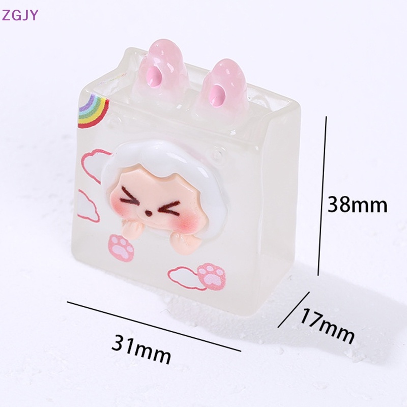 Móc Khóa Bằng Nhựa Resin Màu Gradient Phát Quang Độc Đáo Mới