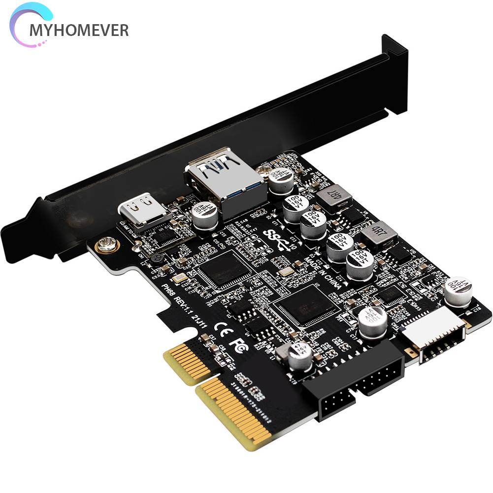 Thẻ ChuyểN ĐổI PCIE 3.0 Sang USB 3.2 10Gbps 19P 20P Full Interface 1xA