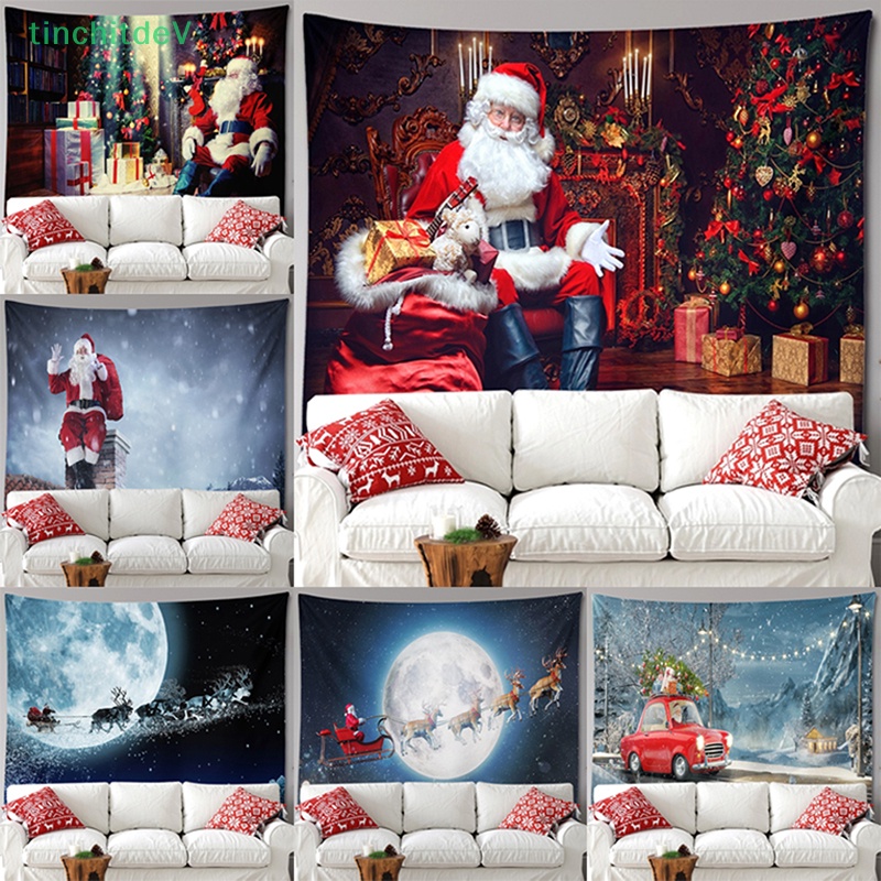 Thảm Treo Tường Trang Trí Chủ Đề Giáng Sinh 100 * 75CM