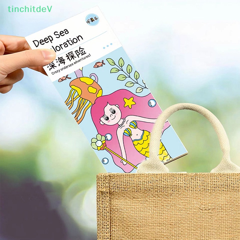 [TinchitdeV] 1 Set Sách Tô Màu Nước Với Dụng Cụ Sơn Di Động [Mới]