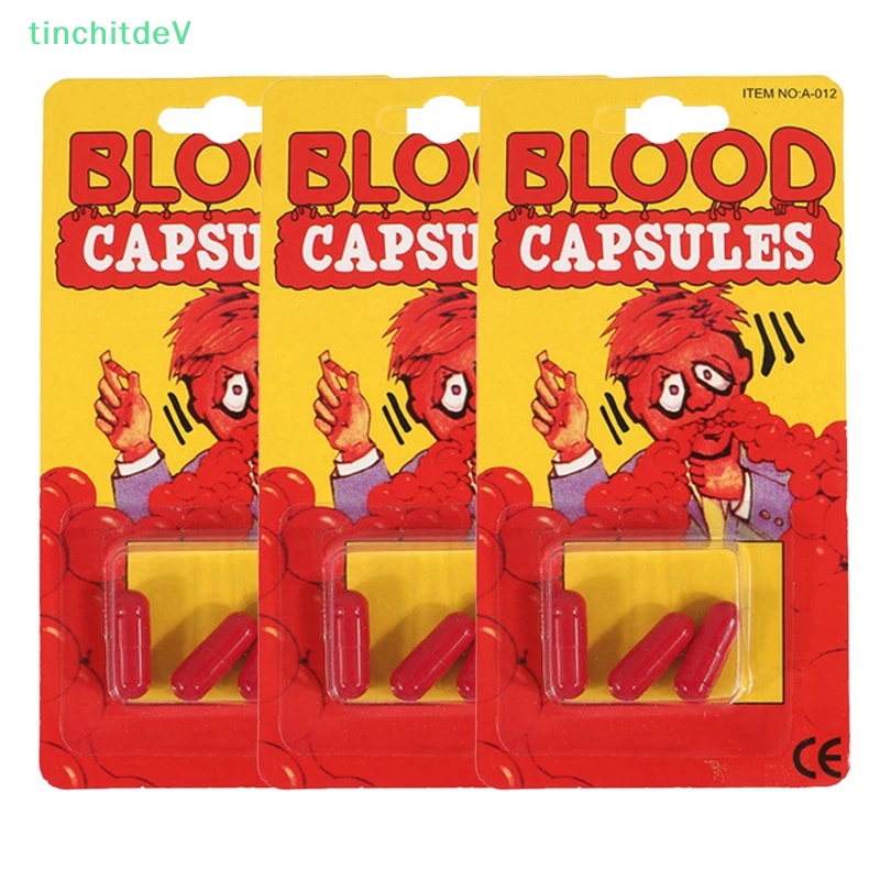 [TinchitdeV] Bộ 6 Viên Nang Máu Giả Hóa Trang Halloween Kinh Dị Vui Nhộn [Mới]