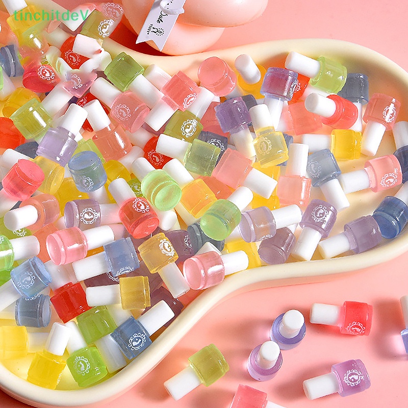 Bộ 5 Lọ Sơn Móng Tay Dạ Quang Bằng Nhựa Resin DIY