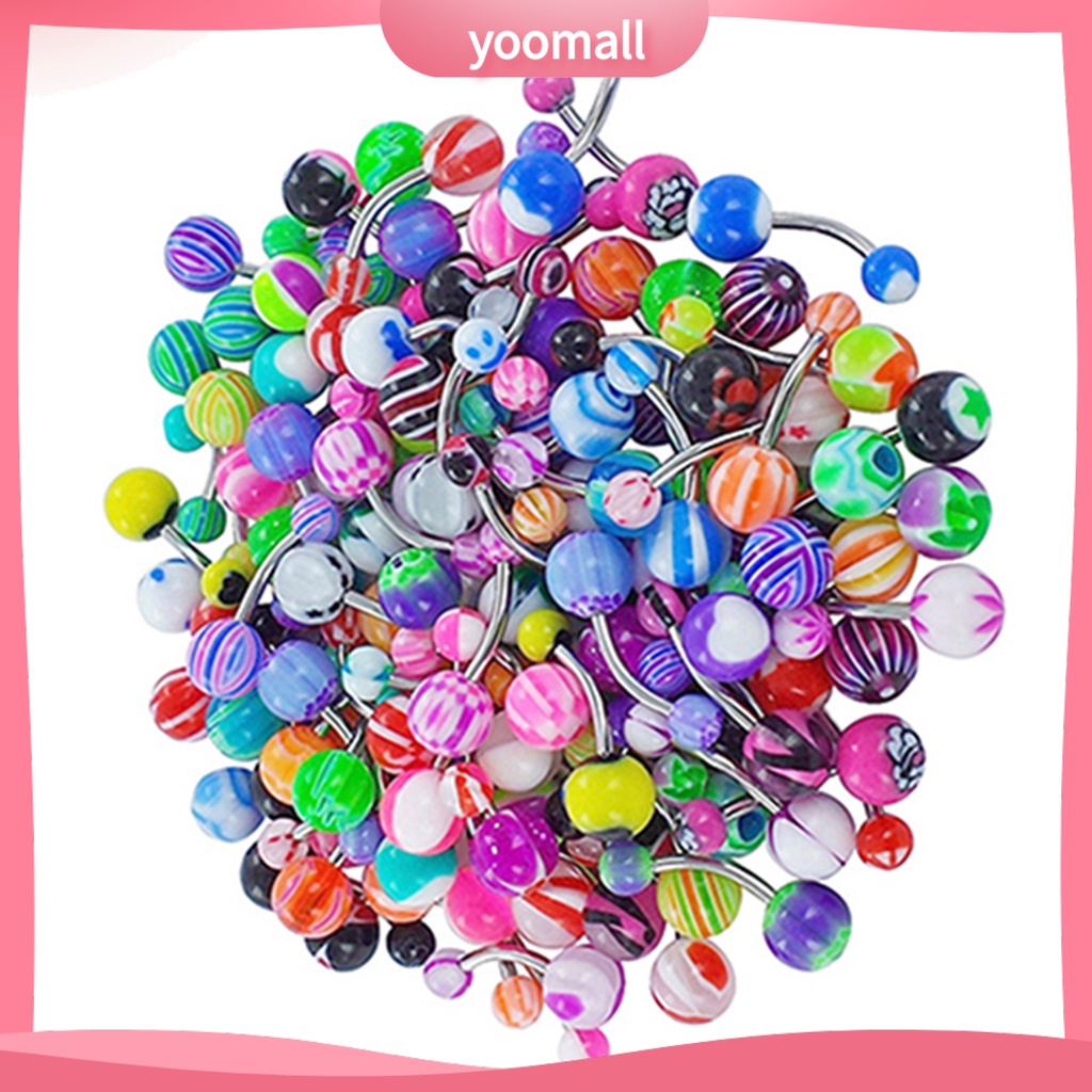 Set 30 Khuyên Rốn Acrylic Nhiều Màu Sắc Gợi Cảm