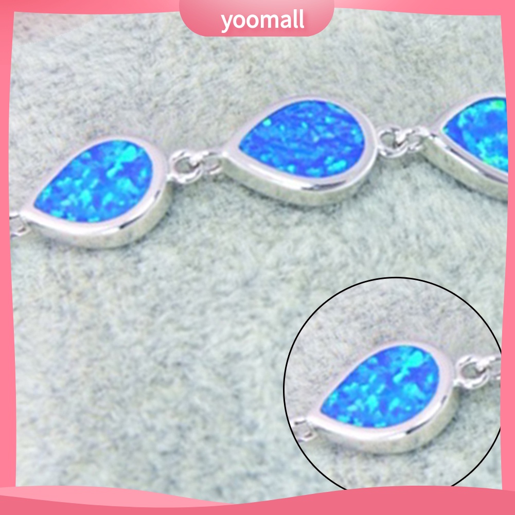 Vòng Tay Đá Opal Hình Giọt Nước Thời Trang Cho Nam Và Nữ