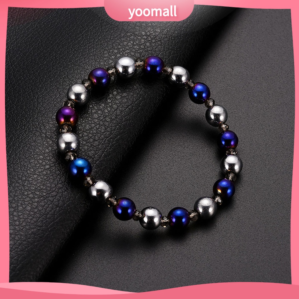 Vòng Tay Chuỗi Hạt Đá Hematite Thay Đổi Màu Sắc Dành Cho Nam Và Nữ