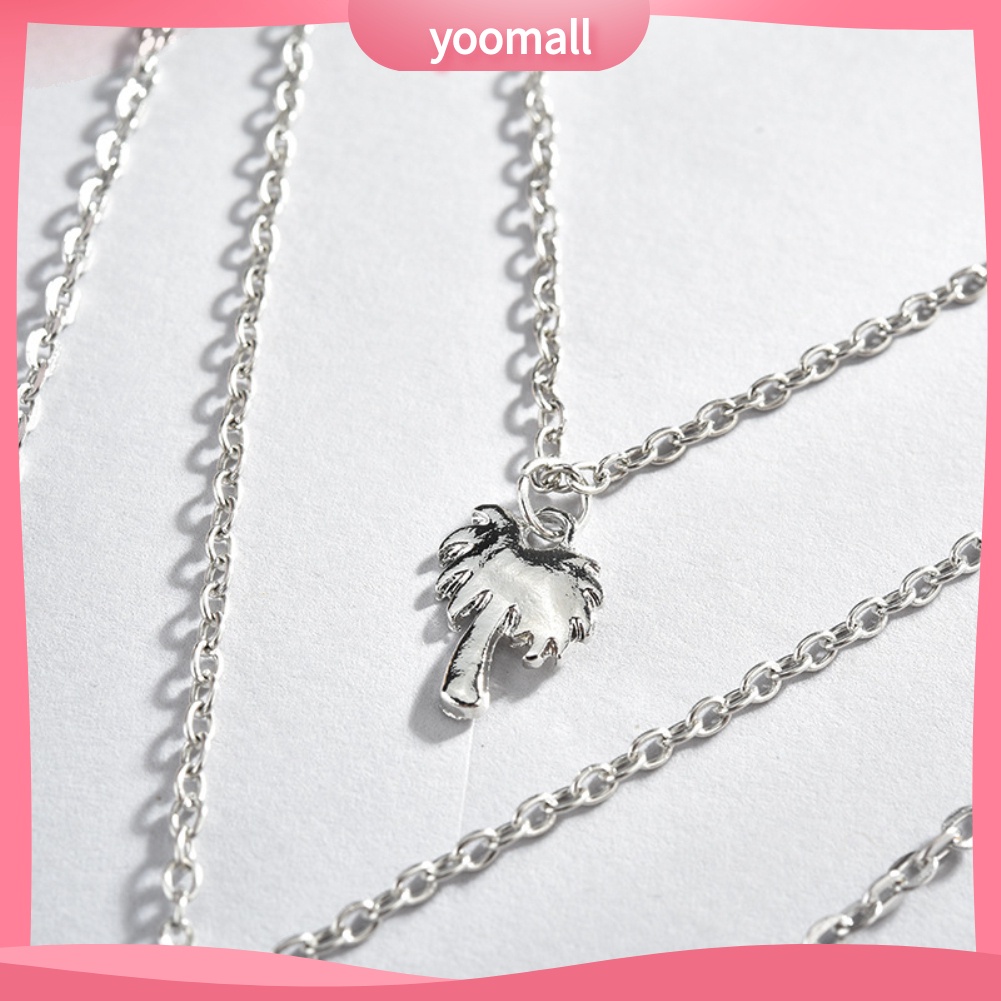 Vòng Cổ Choker Nhiều Lớp Mặt Hình Cây Dừa Và Đuôi Cá Thời Trang Cho Nữ