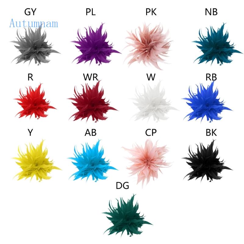 Ghim Cài Áo Hình Lông Vũ / Bông Hoa Phong Cách Cổ Điển Độc Đáo