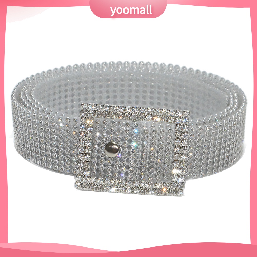 Thắt Lưng Đính Đá Hình Trái Tim / Oval Sang Trọng Cho Nữ