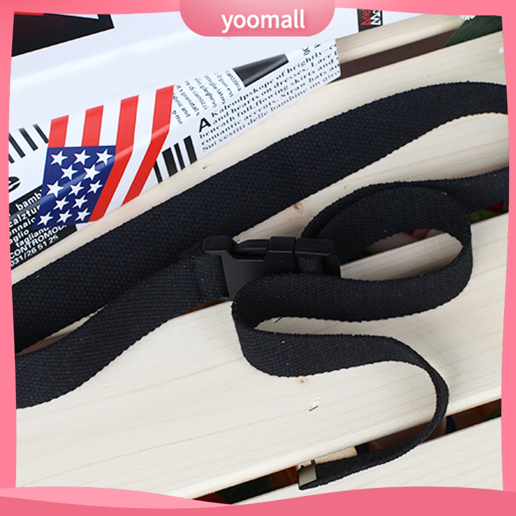 Thắt Lưng Vải Canvas Màu Trơn Khóa Nhựa Dễ Phối Đồ Thời Trang Cho Nữ