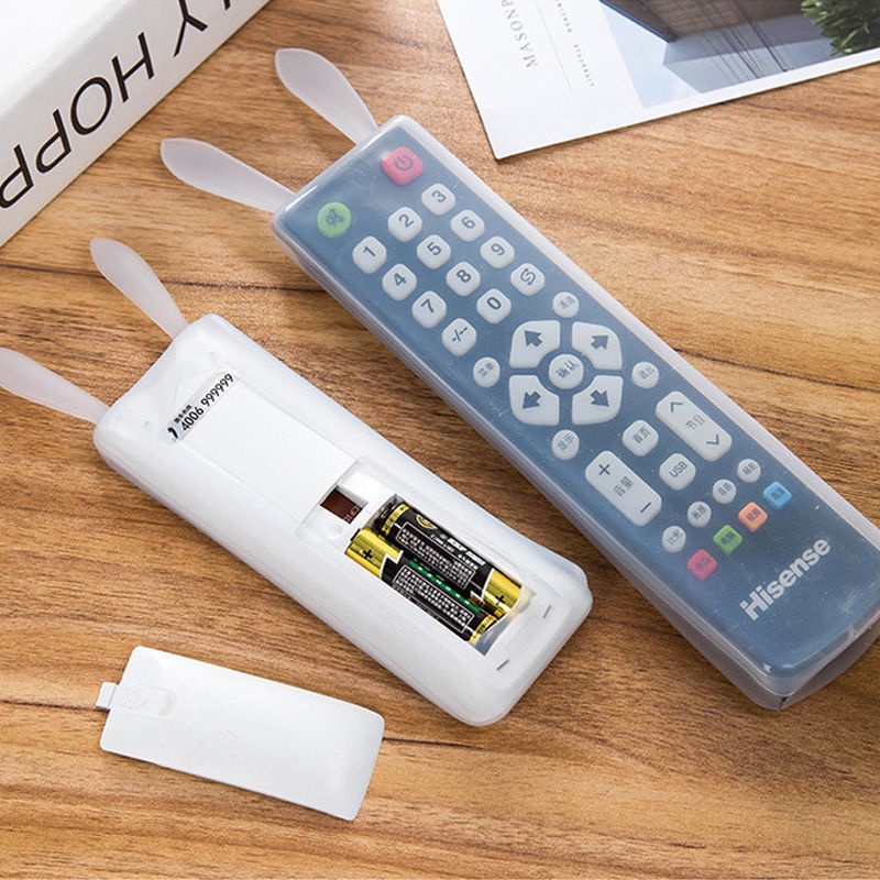 Vỏ Bọc Điều Khiển Từ Xa TV / Máy Lạnh Bằng Silicon Mềm Hình Tai Thỏ Màu Trong Suốt