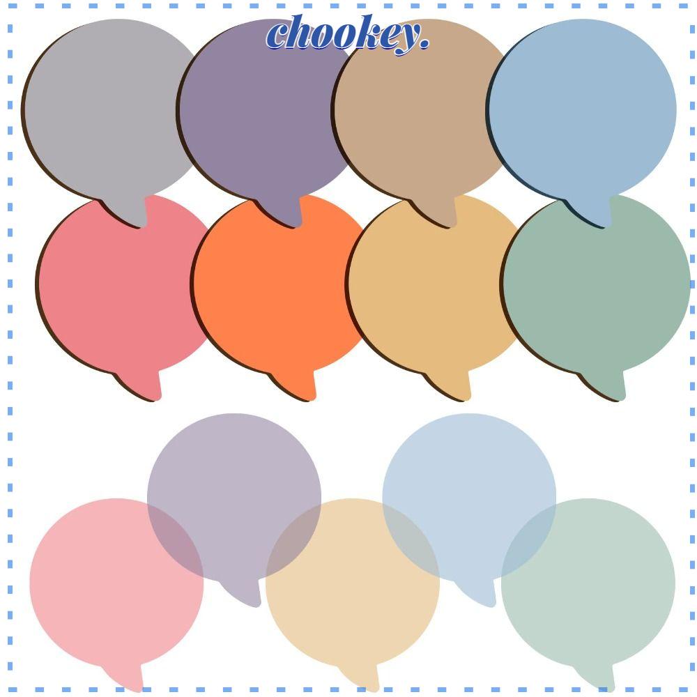 CHOOKEY Bộ 8 Tấm Sticker PET Trong Suốt Dùng Đánh Dấu Sách Tiện Dụng