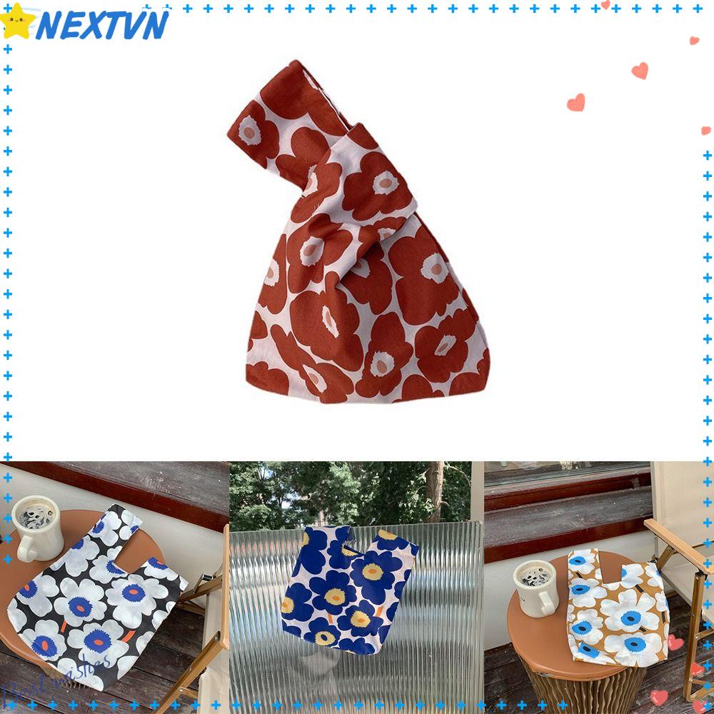 NEXTVN Túi Xách Mua Sắm Mini Họa Tiết Hoa Thời Trang Có Thể Tái Sử Dụng