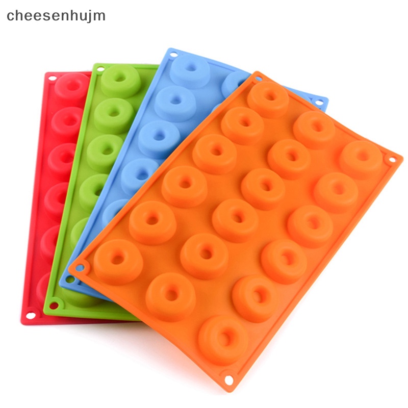 1 Khuôn Silicon Làm Bánh Donut 18 Ngăn Tạo Hình 3D DIY