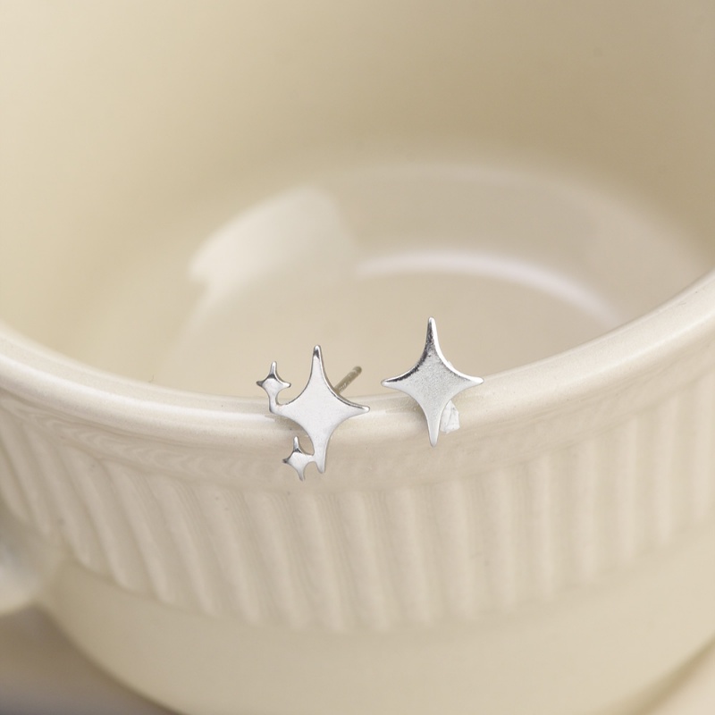 Bông Tai Y2K Hình Ngôi Sao Bốn Cánh Đơn Giản Thanh Lịch Phong Cách Hàn Quốc Cho Nữ