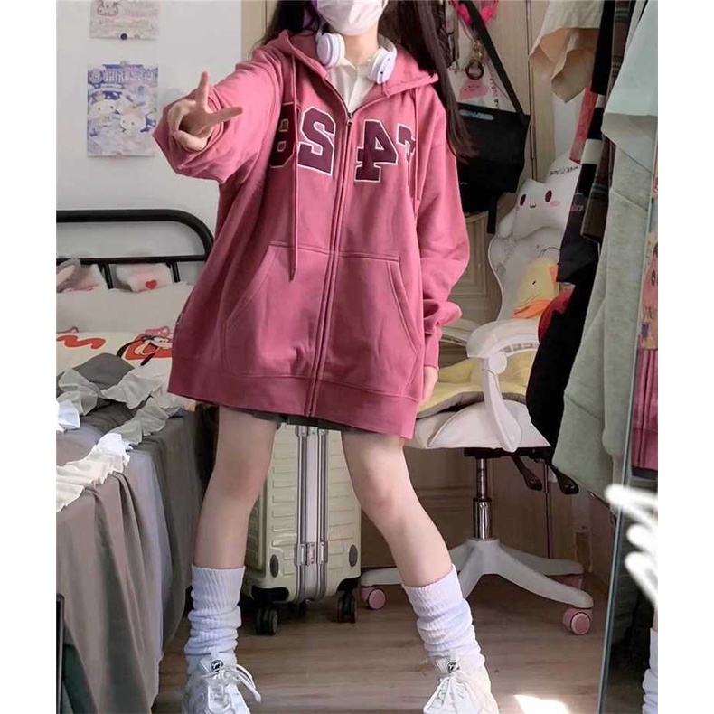 Áo Khoác Nữ Tay Dài Dáng Rộng Thời Trang Cá Tính