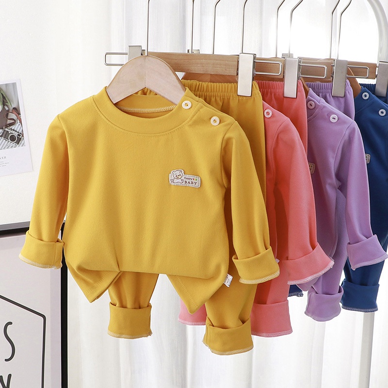 Bộ Đồ Ngủ Bằng Vải Nhung Ấm Áp Thoải Mái Dành Cho Bé