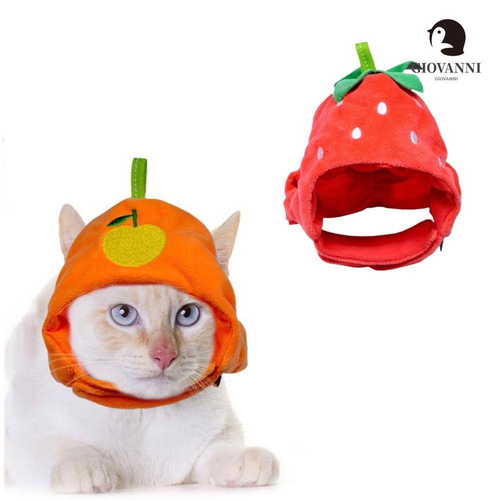 Mũ Hóa Trang Hình Trái Cây Mềm Mại Thoải Mái Cho Thú Cưng