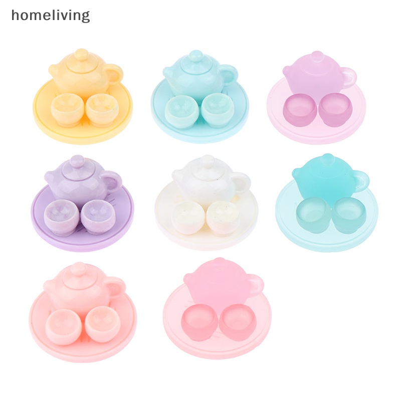 Bộ Ấm Trà Mini Bằng Nhựa Resin Dạ Quang Hình Hoạt Hình Dễ Thương Trang Trí Tiểu Cảnh DIY