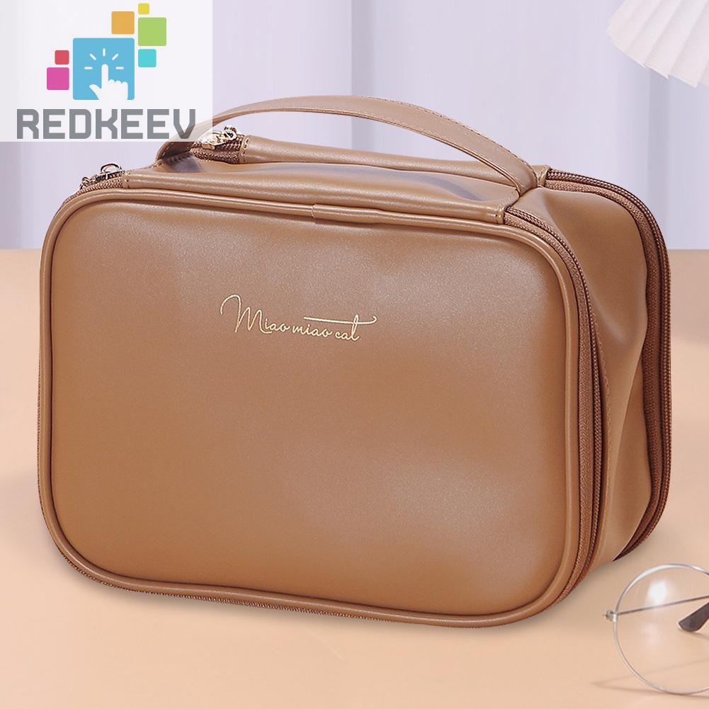 Túi Đựng Mỹ Phẩm Bằng Da PU Hai Lớp Tiện Dụng