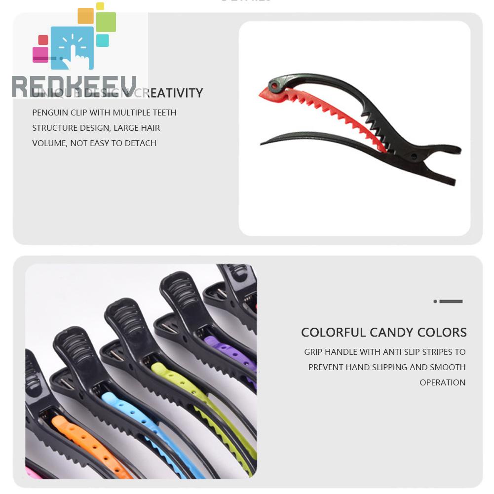 Set 6 Kẹp Nhựa Cố Định Tóc Hai Cổng Thiết Kế Nhỏ Gọn