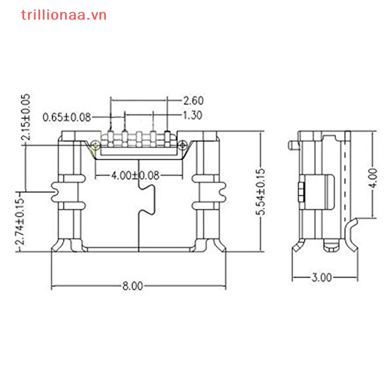 Set 20 Ổ Cắm Micro USB Type B 5-Pin 180 SMD Chuyên Dụng