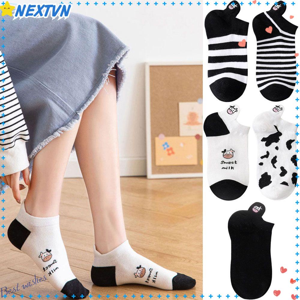 Vớ Thuyền Thoáng Khí Họa Tiết Hoạt Hình Dễ Thương Cho Nữ