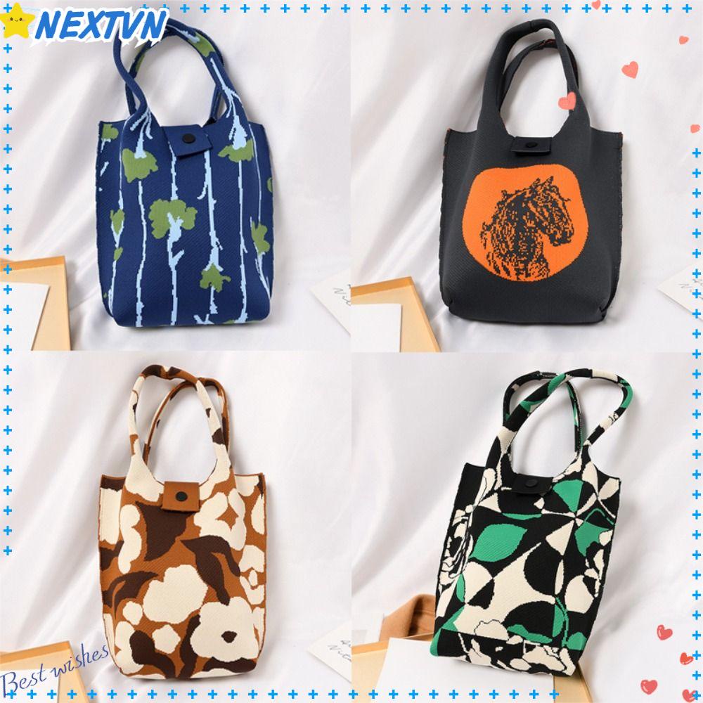 Túi Xách Mua Sắm Mini Đeo Cổ Tay Thắt Nút Thời Trang Cho Nữ