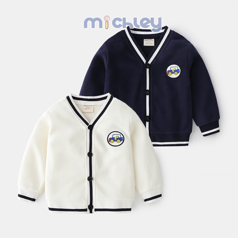 Áo Khoác cardigan Cổ Chữ V Phong Cách Hàn Quốc Mới Cho Bé Trai