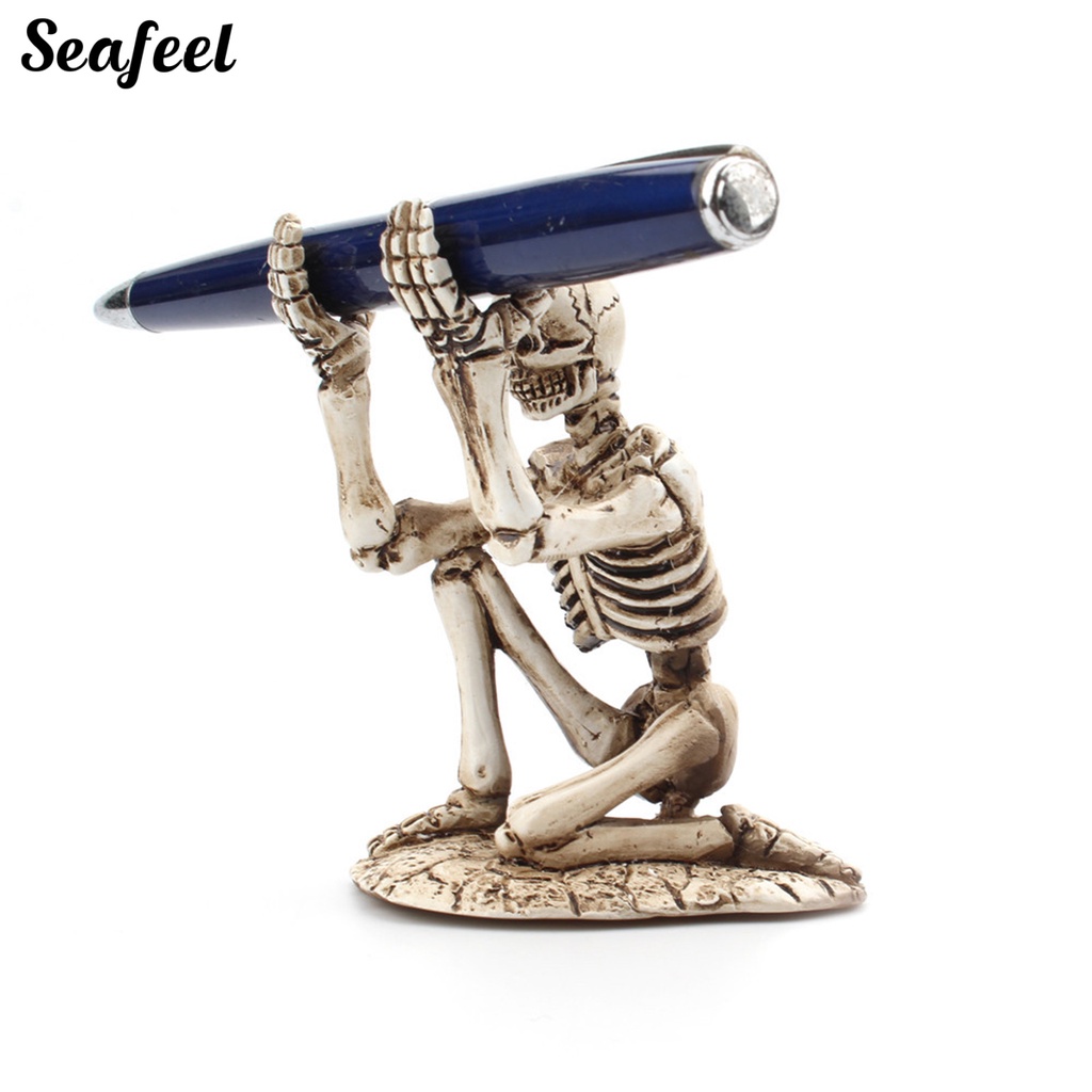 Giá Đỡ Bút Hình Bộ Xương Bằng Nhựa Resin Bền Sắp Xếp Gọn Gàng Để Bàn Văn Phòng