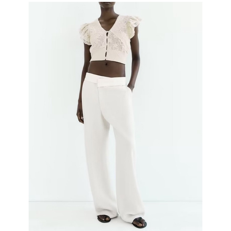 Zara Áo Dệt Kim Vải Lưới Thời Trang Mùa Hè Năng Động4331059