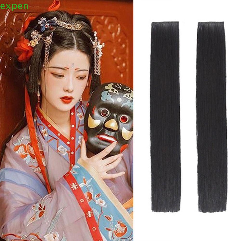 Tóc Mái Giả Thẳng Hai Mặt Màu Đen Phong Cách Trung Hoa Cổ Điển