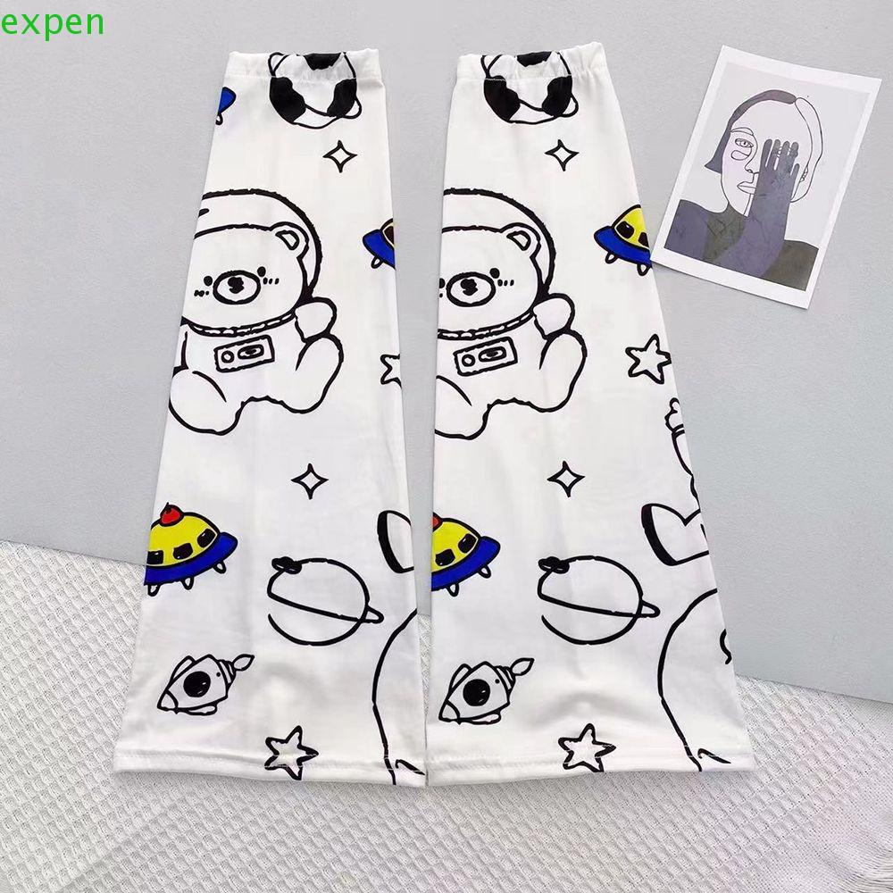 EXPEN Găng Tay Lái Xe Dài In Hình Gấu / Hoa Hướng Dương Dễ Thương