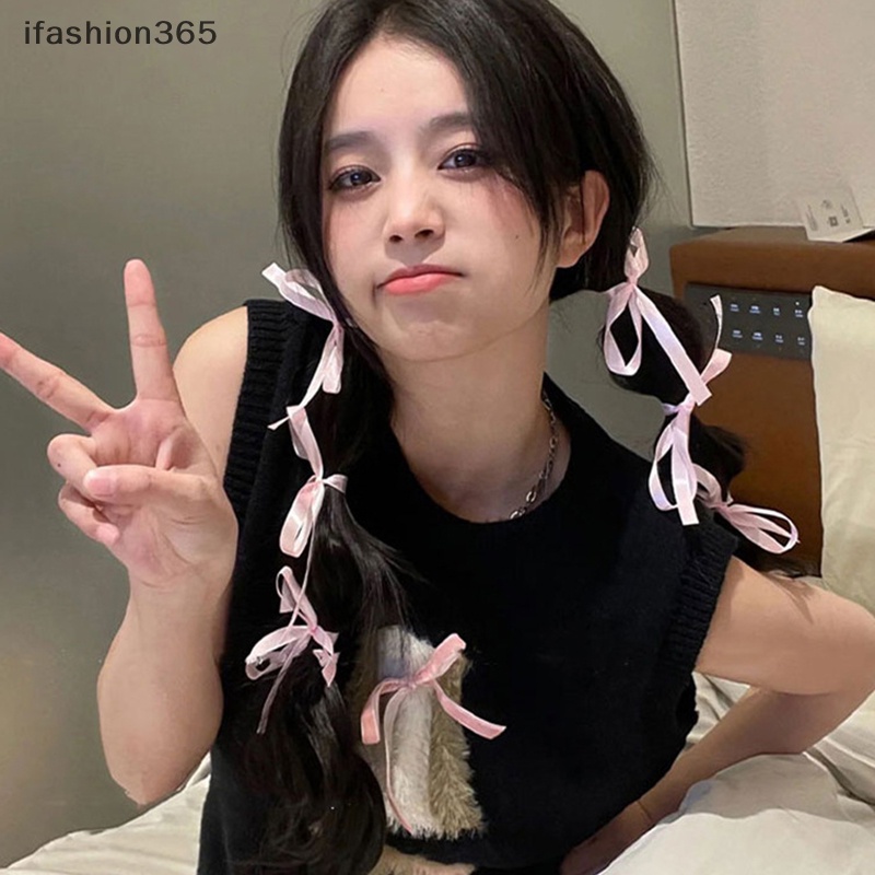 Set 2 Kẹp Tóc Nơ Dài Thời Trang Cho Nữ ifashion365