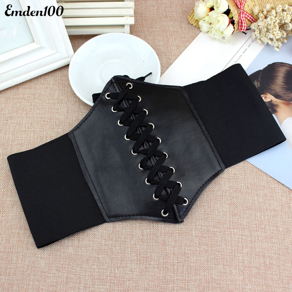 Thắt Lưng Giả Da Bản Rộng Co Dãn Định Hình Cơ Thể