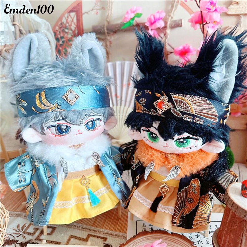 1 Bộ Quần Áo Búp Bê Phong Cách Trung Hoa Cổ Điển Kèm Băng Đô 20cm