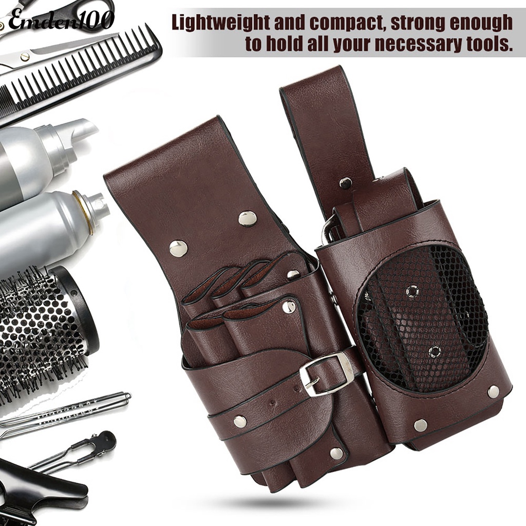 Túi Giả Da Đựng Dụng Cụ Làm Tóc Đeo Hông Tiện Lợi