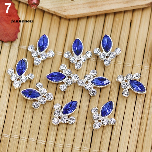 Bộ 10 Hạt Đá 3D Bằng Hợp Kim Dùng Trang Trí Móng Tay Nghệ Thuật DIY