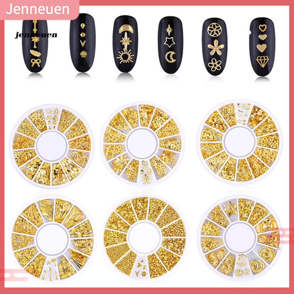 1 Bộ Phụ Kiện Trang Trí Móng Tay Hình Trăng Sao Độ Bền Cao DIY
