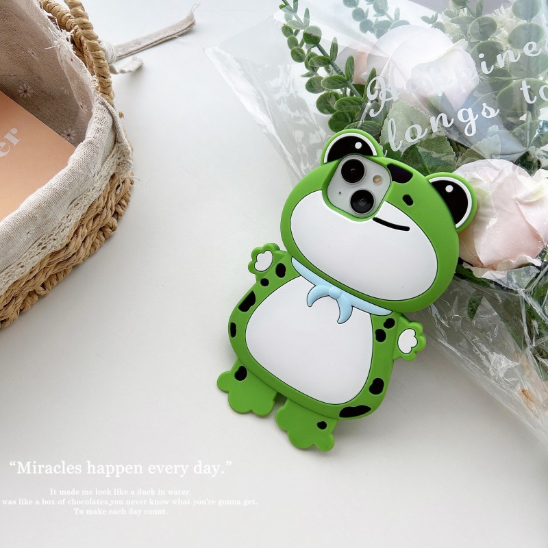 Ốp Lưng Silicone DẻO HìNh Con ẾCh HoạT HìNh Cho iPhone 14 13 12 Pro Max 11 14Pro