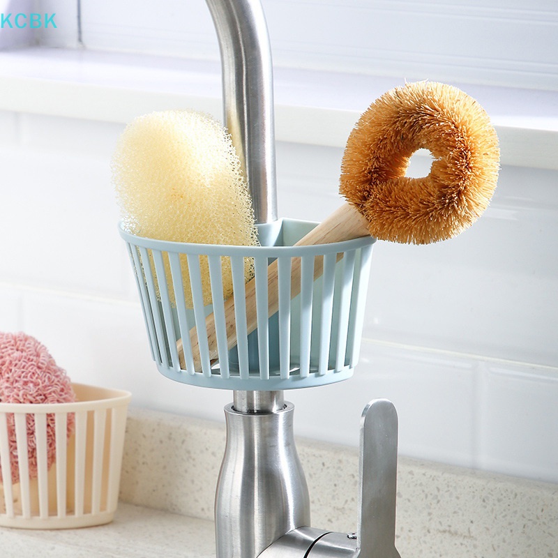 Giá Đỡ Đựng Mút Rửa Chén / Đồ Dùng Nhà Bếp Bằng Nhựa Gắn Vòi Nước Tiện Dụng