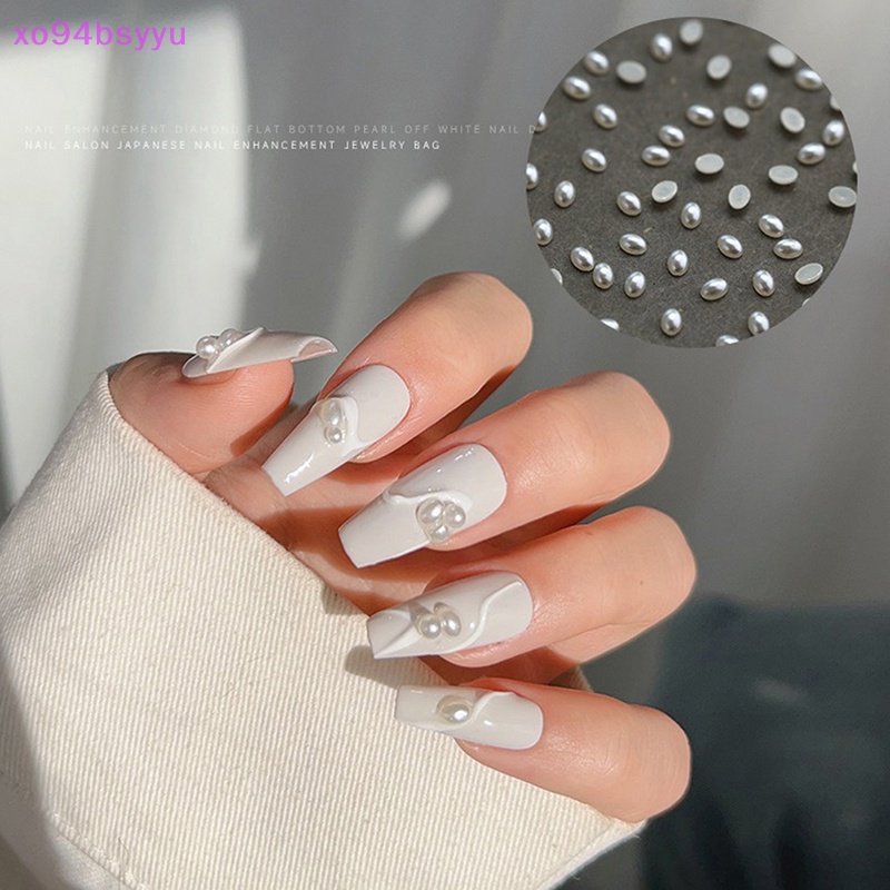 Set 100 Hạt Ngọc Trai 3D Tự Nhiên Trang Trí Móng Tay xo94bsyyu