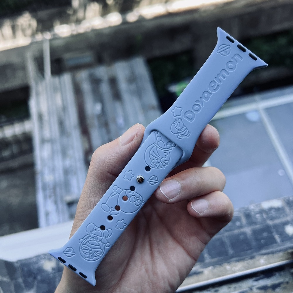 Dây Đeo Đồng Hồ 3D Hình Doraemon Dễ Thương Cho Ultra 49mm S8 Series 8 7 SE 6 5 4 3 2 1