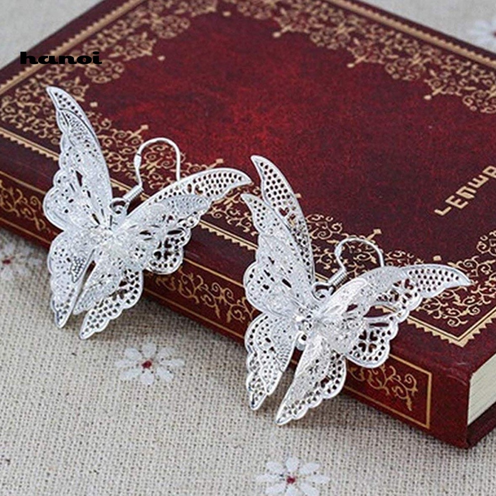 Khuyên Tai Hình Bướm Đính Đá Phong Cách Cổ Điển Thanh Lịch Dành Cho Nữ