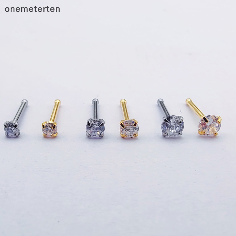 1 Bông Tai Thép Titan Đính Đá Zircon Mới Cho Nữ