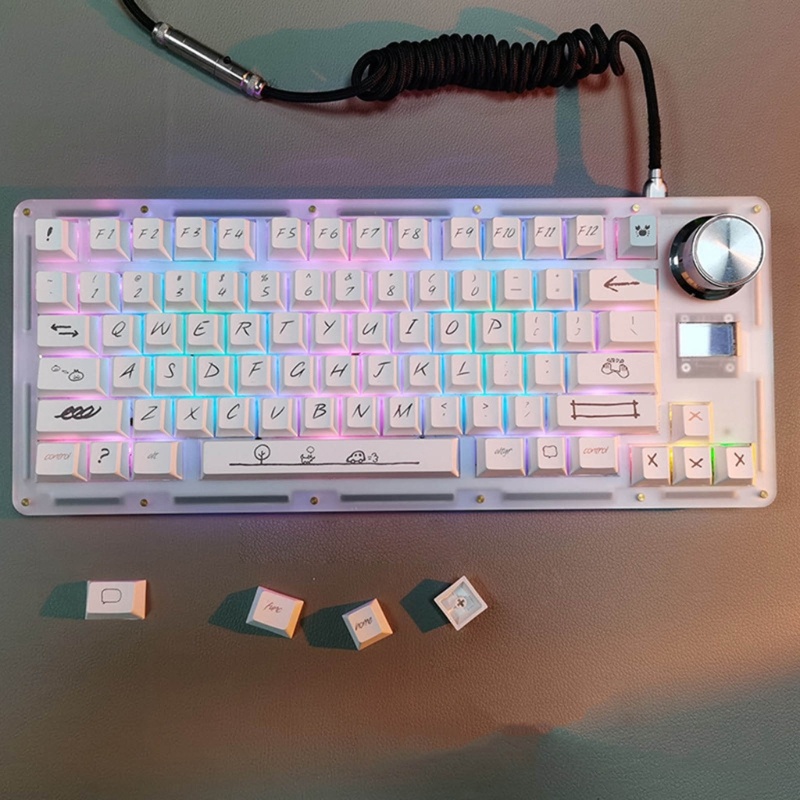Bộ 131 Nút Bấm Họa Tiết graffiti Thay Thế Cho Bàn Phím Cơ cherry mx