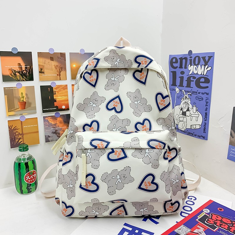 Ba Lô Học Sinh Trung Học Hình Gấu Hoạt Hình Dễ Thương