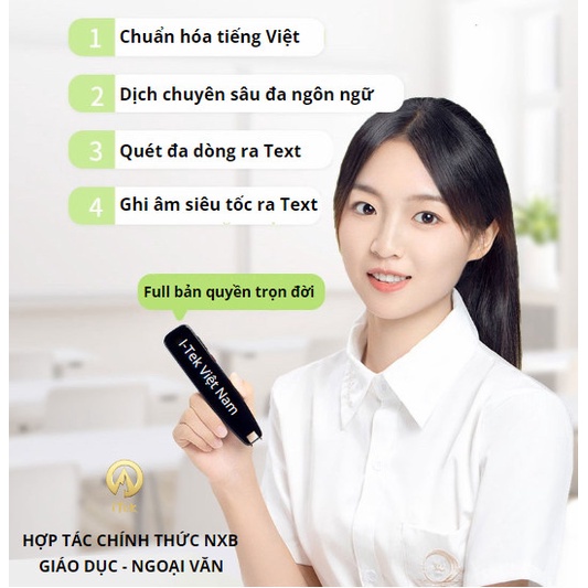 Bút Phiên Dịch Thông Minh Itek Venus Sử Dụng Được Offline Máy phiên dịch Đa Ngôn Ngữ Ra Tiếng Việt