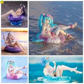 Mô hình nhân vật nữ hatsune miku ngồi trong anime bằng pvc
