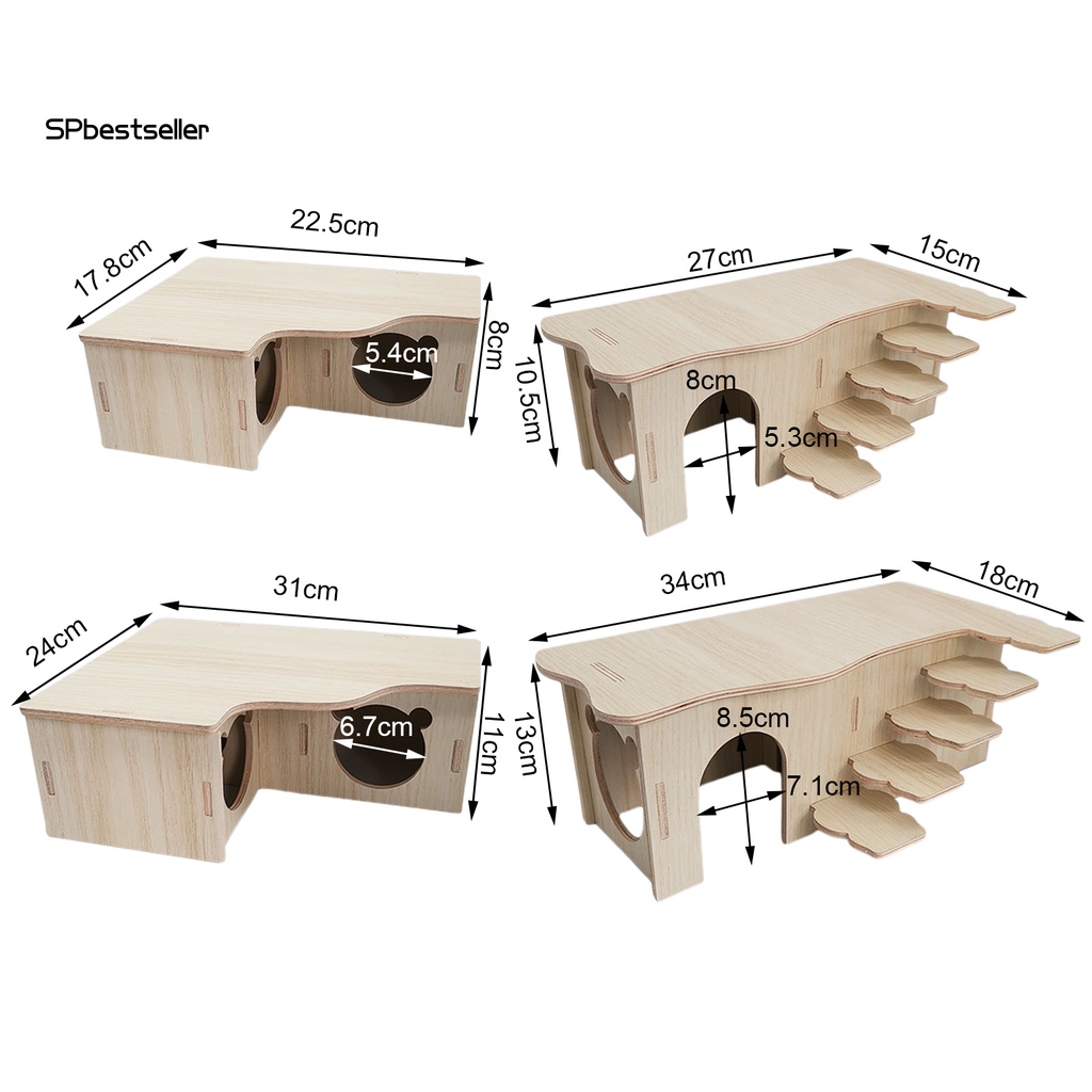 Thang Leo Bằng Gỗ Tự Nhiên Cho Chuột Hamster