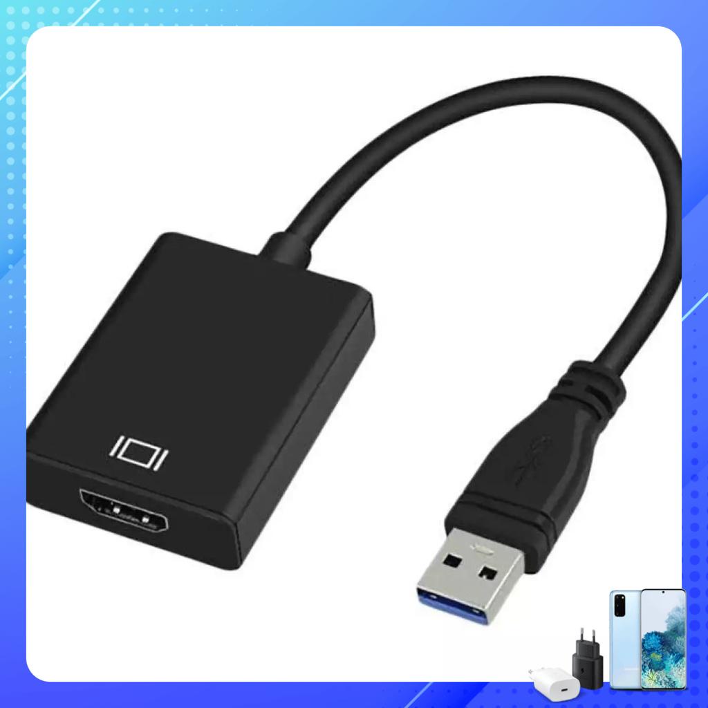 Cáp chuyển USB  sang HDMI gắn từ máy tinh sang màn hình, tivi (cài river mới dùng được) màu ngẫu nhiên